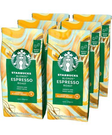 STARBUCKS Blonde Espresso Roast Blonde Roast Whole Bean Coffee 200g (Pack of 6) & Pike Place Roast Medium Roast Whole Bean Coffee 200g (Pack of 6) - Buy Online on GoSupps.com