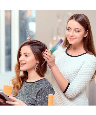6-Piece Rainbow Hair Cutting Comb Set - Salon Quality Rat Tail and Teasing Combs for All Hair Types - Perfect Christmas Gift - Buy Online on GoSupps.com