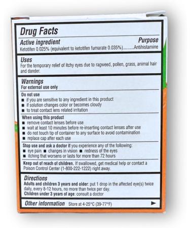 Eye Itch Relief Antihistamine Drops- 2 Bottle (0.34 fl oz Each) Boxed by Fusion Shop Store - Buy Online on GoSupps.com