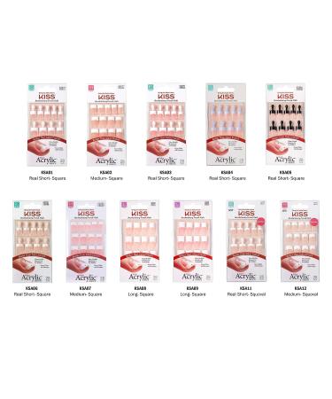 Kiss Salon Acrylic French Nails KSA09 - 28 Count (Pack of 1) - Buy Online on GoSupps.com