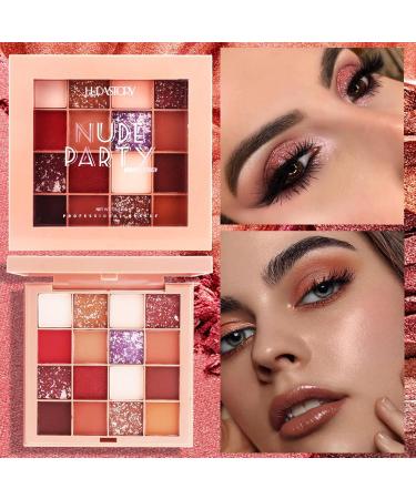 Eye Shadow Pallets for Women - Makeup Pallet Red Eyeshadow 16 Colors - Long Lasting Highly Pigmented Makeup Palettes Red Eye Shadow Matte Shimmer Women Girls Kagrote - Buy Online on GoSupps.com