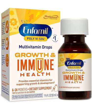 Enfamil Poly-Vi-Sol Liquid Multivitamin Supplement for Infants and Toddlers, 50 mL dropper bottle