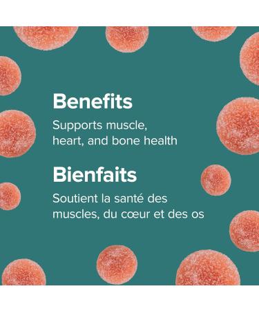 Webber Naturals Magnesium Gummy 75 mg 75 Raspberry Flavoured Gummies Supports Bone and Muscle Functions Vegan - Buy Online on GoSupps.com