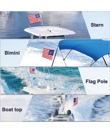 Affordura US Yacht Ensign Boat Flag 12x18 inch with 4 Clips and Brass Grommets - Buy Online on GoSupps.com