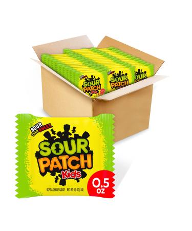 SOUR PATCH KIDS Soft & Chewy Candy, Halloween Candy, 24 Count (Pack of 6) Mixed-Fruit 24 Count (Pack of 6)