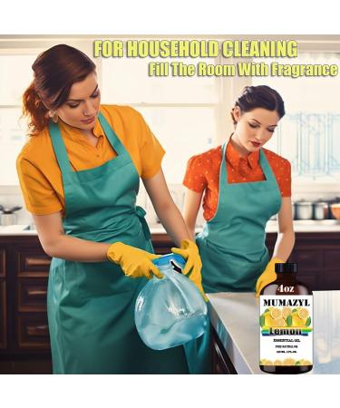 Lemon Essential Oil Lemon Oil 4 Fl Oz 120ML for Diffuser Humidifier Yoga Cleaning DIY Candle Soap Making Essential Oils - Buy Online on GoSupps.com