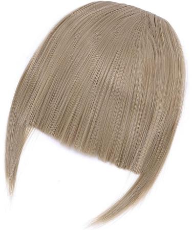 Clip In Bangs Hair Extensions - Dark Ash Blonde Front Neat Fringe Hairpiece for Women - Buy Online on GoSupps.com