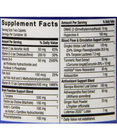 GNC Brain Health Formula - 60 Caplets | Supports Memory Function - Buy Online on GoSupps.com