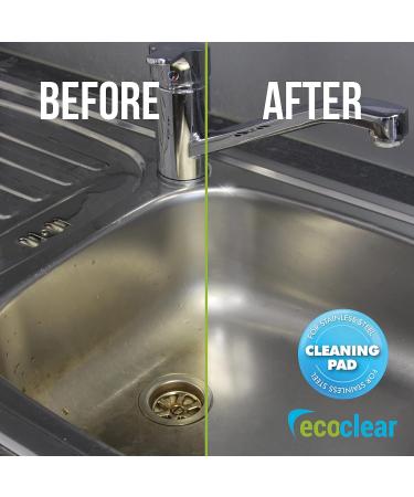 Ecoclear Stainless Steel Cleaning Sponge - 10 Pack | Professional Antibacterial & Reusable Cleaner for Shiny Surfaces - Buy Online on GoSupps.com