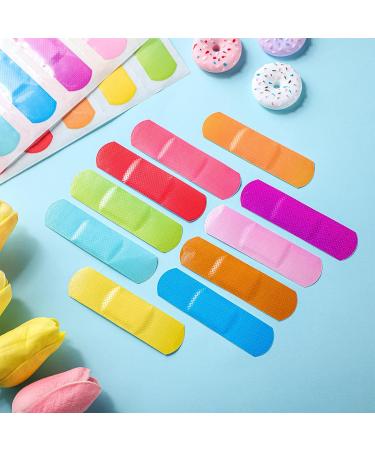 Lounsweer 200 Pcs Neon Color Kids Bandages - Waterproof, Breathable & Flexible Assorted Colors - Wound Care for Toddler Children - Buy Online on GoSupps.com