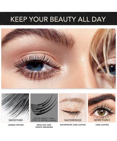 4D Silk Fiber Big Eye Lash Mascara - Intense Black Volume & Length, Waterproof & Long-Lasting - No Clumping, Lengthening, Thickening, Volumizing Formula for Luxuriously Longer Lashes - Buy Online on GoSupps.com