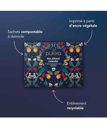 Pukka Advent Calendar Green Tea and Infusions | Christmas Gift Idea for Men and Women | Organic Tea Selection | Organic Ingre - Buy Online on GoSupps.com