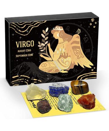 Aovila Virgo Crystals Zodiac Gift Set | Star Sign Healing Birthstones & Horoscope Box Set for Astrology Enthusiasts - Buy Online on GoSupps.com