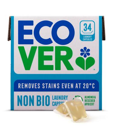 Ecover Non-Bio Laundry Capsules x34 Almond & Rescued Apricot - Buy Online on GoSupps.com