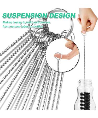 Straw Cleaner Brush Pipe Tube Cleaner Brush Set Small Bottle Cleaning Brushes for Sippy Cup Straw Teapot Nozzle 10 Pcs - Buy Online on GoSupps.com