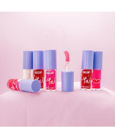 Glam'Up Paris - Lip Oil - High Shine Hydrating Plumping Lip Oil - Lip Oil - Moisturizing and Plumping - Non-Sticky Finish - Ultra Glossy Lips - Extra Large Applicator - Cherry - Buy Online on GoSupps.com