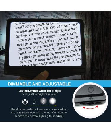 3X Large Rechargeable LED Page Magnifier with Anti-Glare LEDs - Ideal for Reading Small Prints & Relieve Eye Strain - Buy Online on GoSupps.com
