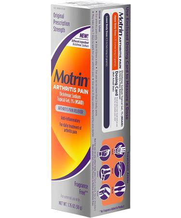 Motrin Arthritis Pain Relief Diclofenac Sodium Topical Gel 1% - Anti-Inflammatory Cream for Arthritis Pain in Hands, Wrists, Elbows, Knees, Feet & Ankles - 1.76 Oz Pack of 1 - Buy Online on GoSupps.com