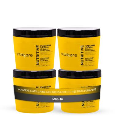 Vitalcare | Nutritive - Nourishing and Restructuring Hair Mask, Treatment for Dry and Dull Hair, with Vegetable Ceramides and Panthenol, 4 x 500 ml