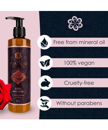 Panu Natural Body Lotion Rose - Rich body lotion for very dry skin - Moisturising body lotion from Thailand - Natural Body Cream - Vegan Body Care - Buy Online on GoSupps.com