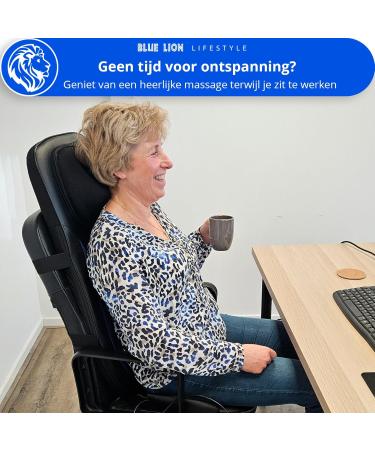 Blue Lion Lifestyle Shiatsu Back and Neck Massage Cushion - Marula - Impact & Vibration Therapy - International Shipping Available - Buy Online on GoSupps.com