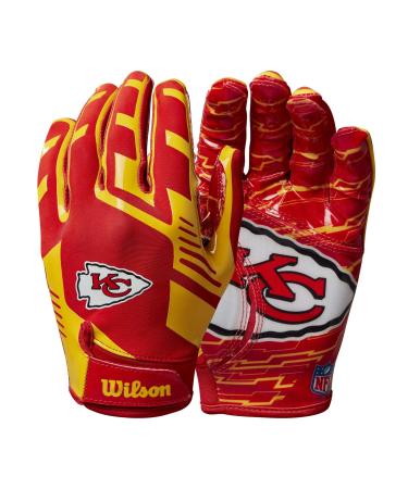 Wilson Kansas City NFL Stretch Fit Receiver Gloves Youth