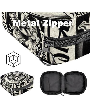 Buy Women's Gothic Skeleton Storage Bag & Menstrual Cup Pocket - Large Capacity Makeup Organizer for Travel - Buy Online on GoSupps.com