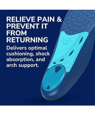 Dr. Scholl's Plantar Fasciitis Relief Insoles - All-Day Pain Relief Orthotic Inserts for Men & Women | Arch Support & Cushioning | Size 8.5-9M / 9.5-10W - Buy Online on GoSupps.com