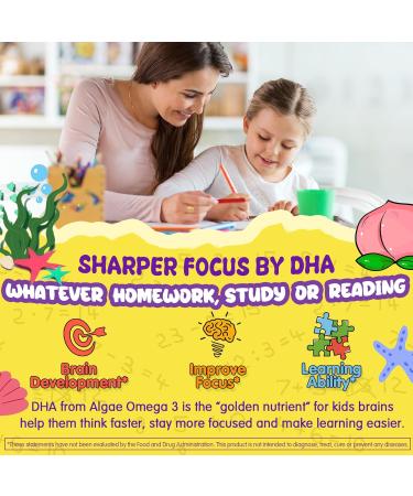 Kids Focus Gummies - Brain Supplements with Vegan Omega 3 DHA Phosphatidylserine L-Theanine L-Tyrosine Methylated B6 & B12 for Kids & Teen Support Attention Memory Nootropic Sugar Free 60cts - Buy Online on GoSupps.com