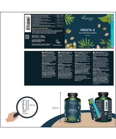 Serenoa Repens 900mg 180 capsules 3 months Saw Palmetto fireweed nettle and pumpkin Prostate Supplement for Men Vegavero - Buy Online on GoSupps.com
