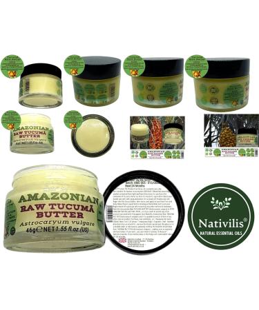 Nativilis Amazonian Raw TUCUMA BUTTER (Astrocaryum vulgare) GREAT HAIR CONDITIONER - HIGH CONCENTRATION VITAMIN-A BETA-CAROTENE - SKIN and Hair Care - nourishing moisturizing antioxidant - Copaiba - Buy Online on GoSupps.com