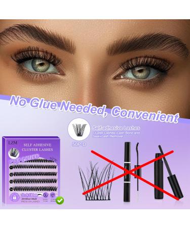 Self Adhesive Eyelashes - Pre-Glued D Curl Volume Lashes | 9-14mm Individual Lash Extension Kit & Tweezers | Shop Internationally - Buy Online on GoSupps.com