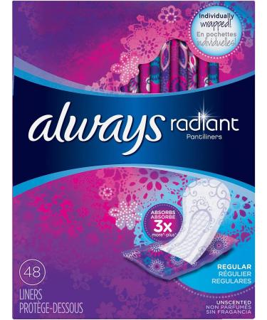 Always Radiant Pantiliners Regular Unscented 96 Liners - Pack of 2 (192 Count) - Buy Online on GoSupps.com