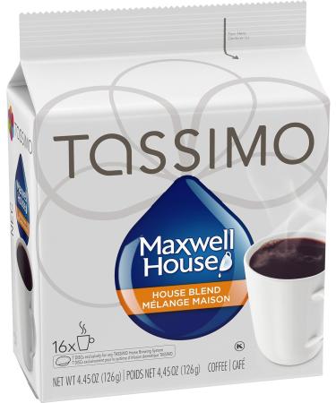 Tassimo Nabob Cappuccino Coffee Single Serve T-Discs 263g (5 Boxes of 8 T-Discs) & Maxwell House House Blend Coffee Single Serve T-Discs 126g (5 Boxes of 16 T-Discs) - Buy Online on GoSupps.com