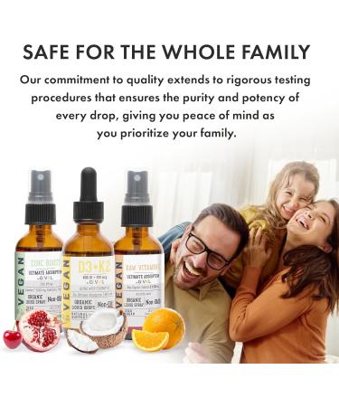 Immunity Support Pack - Raw Vitamin C D3 & K2 Liquid Zinc Picolinate - Premium Heart Health Vitamins w/Essential Minerals Antioxidant Properties & Cardiovascular Benefits - 180 Days Supply g) Zinc Boost-D3 + K2-Raw Vita  - Buy Online on GoSupps.com