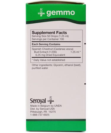 Buy UNDA Gemmo Therapy Castanea Vesca | Chestnut Bud Extract 4.2 fl. oz. - Natural Health Supplement for International Shipping - Buy Online on GoSupps.com
