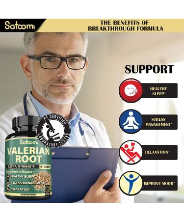 High-Concentrated Valerian Root Extract Capsules - 5 Month Supply - 4105mg Equivalent -Promotes Restful Sleep & Stress Relief - 150 Capsules - Buy Online on GoSupps.com