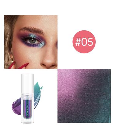 YMH BEAUTE Liquid Glitter Eyeshadow - Pigmented & Long Lasting | Quick Drying & Easy to Apply | Loose Glitter Glue for Eye Crystals Makeup (Purple - Green 05) - Buy Online on GoSupps.com