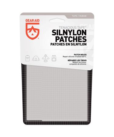GEAR AID Tenacious Tape Silnylon Patches for Silicone Tent and Tarp Repair, 3x5 1 Pack