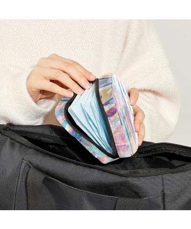Colorful Feather Period Bag | Sanitary Napkin Storage & Travel Makeup Pouch - Buy Online on GoSupps.com