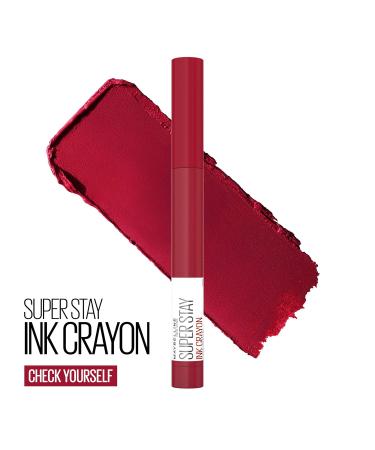 Maybelline Super Stay Ink Crayon Matte Lipstick - Check Yourself 0.04 oz (Pack of 2) | Longwear Makeup for All Skin Types - International Shipping Available - Buy Online on GoSupps.com