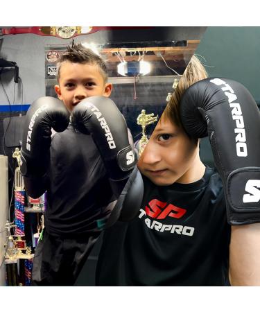 Starpro Boxing Gloves for Kids | 6oz Black Gloves for Ages 6-10 | Perfect Fit for Small Hands & Hand Protection - Buy Online on GoSupps.com