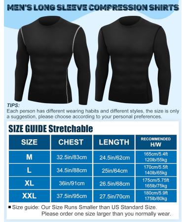 Hicarer 6 Pack Men's Athletic Compression Shirts - Dry Fit Workout Running Top - XX-Large - Buy Online on GoSupps.com