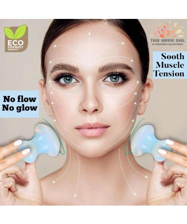 Buy Hippie Girl Gua Sha Mushroom Set | Jaw Sculpting & Opalite Stone Facial Massage Tools for Skin Treatment - Buy Online on GoSupps.com