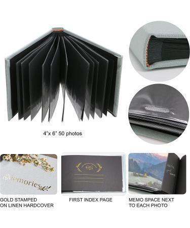 Holoary Small 4x6 Photo Album - Linen Hardcover - Holds 50 Photos - Navy Blue - Ideal for Wedding, Family Pictures, Gifts - Mini Brag Book Baby Album - Buy Online on GoSupps.com