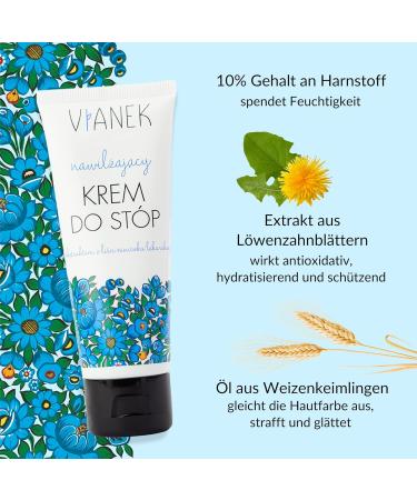 VIANEK Moisturising Foot Cream 75ml | Vegan Natural Cosmetics for Men & Women | Hydrating & Nourishing - Buy Online on GoSupps.com