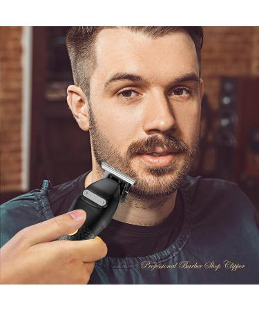 Hair Trimmer for Men, Mens Hair Clippers Beard Trimmer Professional,  Cordless Durable Clipper Hair Cutting Kit, Waterproof, Rechargeable & LED  Display, Black