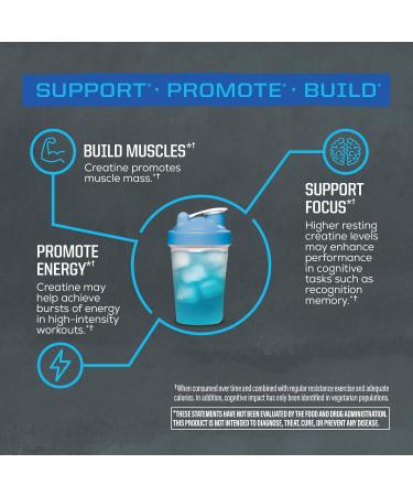 Creatine Monohydrate Powder Micronized PreWorkout Recovery Supplement | Support Muscle Building Strength Training Cognition | Vegan & Keto Friendly Easily Mixes (50 Servings) Blue Raspberry Flavored - Buy Online on GoSupps.com