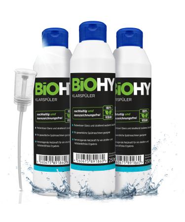 Biohy clearing aisle (3 x 250ml) + dosierer |Organic dishwasher |Ideal for all dishwashers |Extra strong fat solder for gastronomy & household |Fresh shine on glass & dishes 83.33 ml (3 pack)