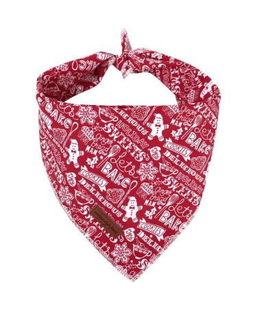 Unique style paws 1pcs Christmas dog tandanas washable cotton square latz adjustable dog towel for small medium-sized dogs and cat-s